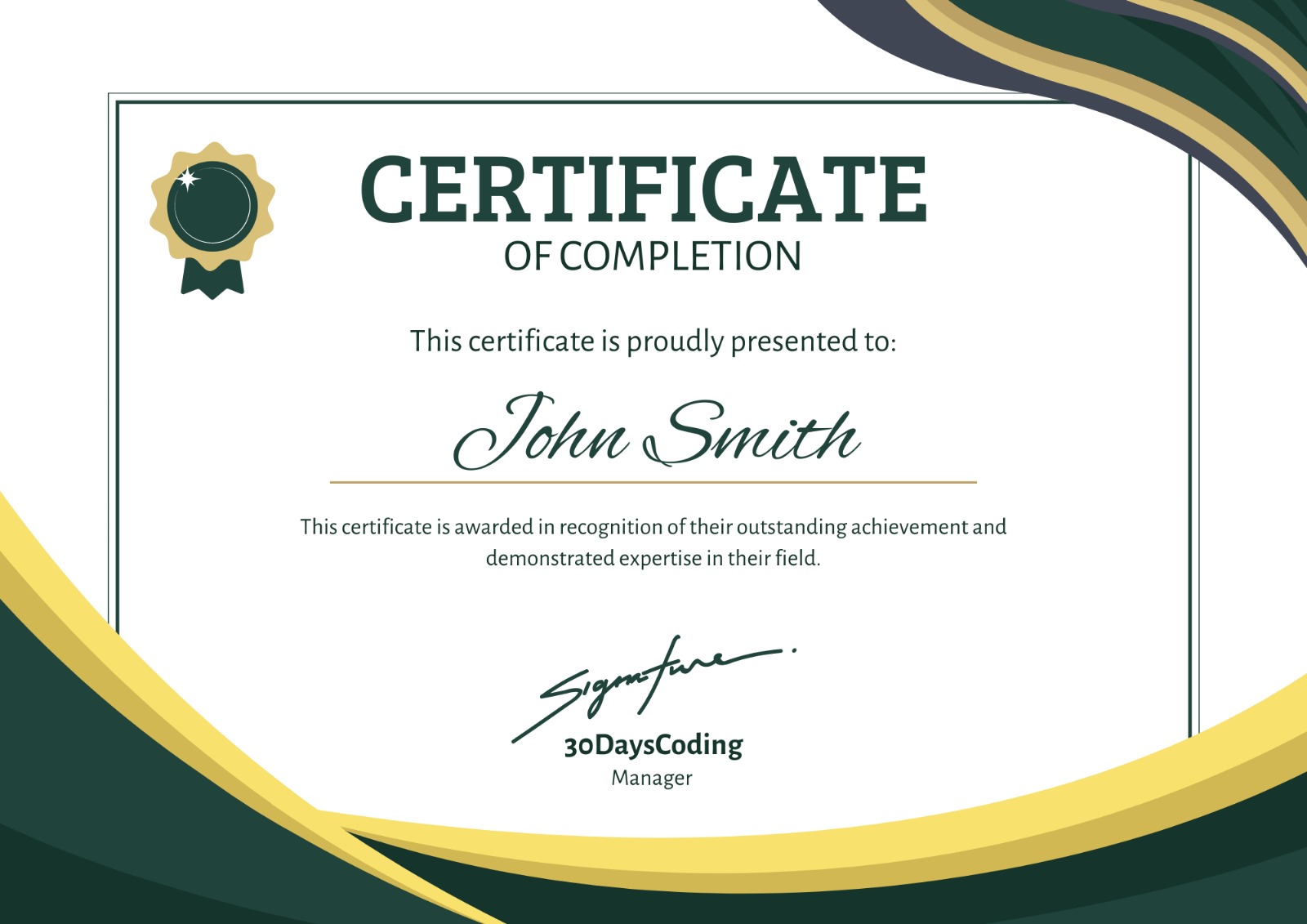 Web Development Course Certificate Preview