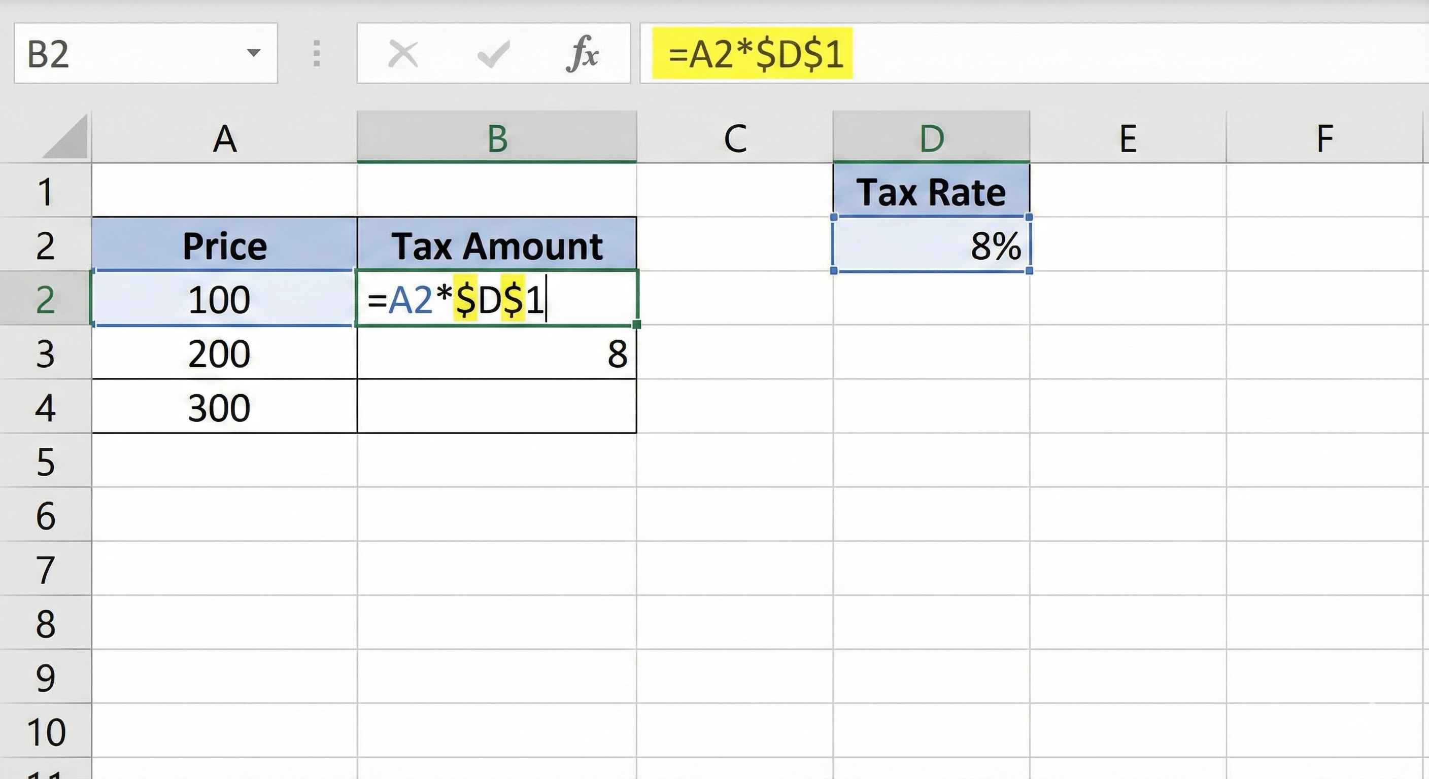 Step 1 - Enter Absolute Formula