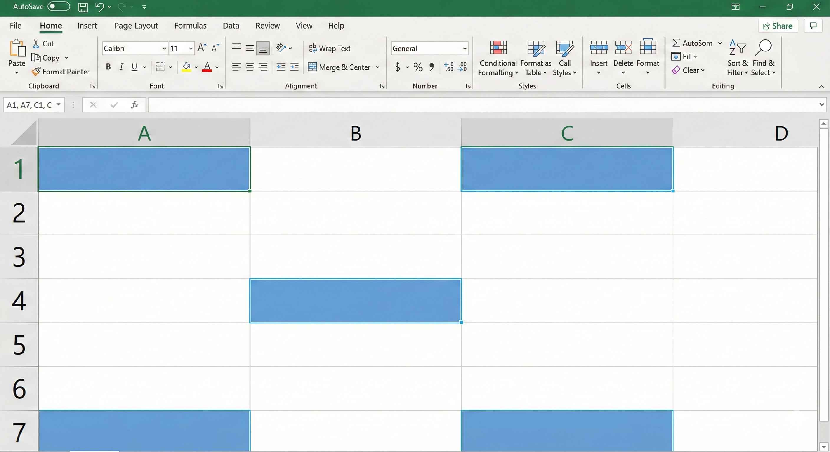 Multiple Cells Selection