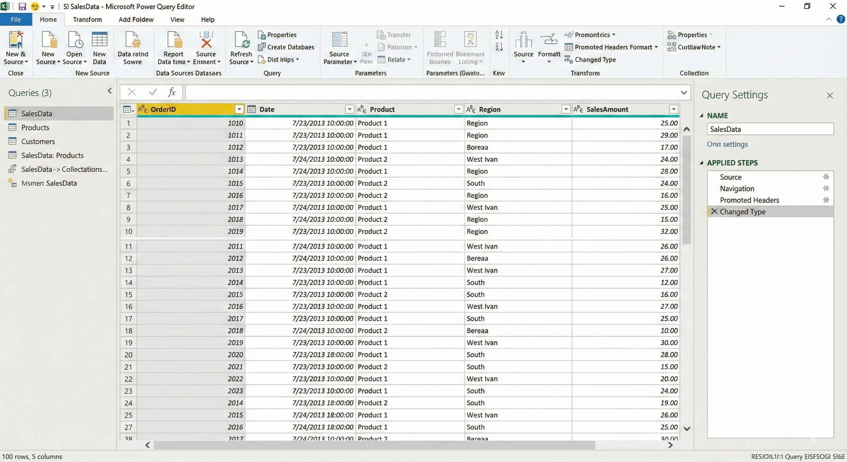 Power Query Interface