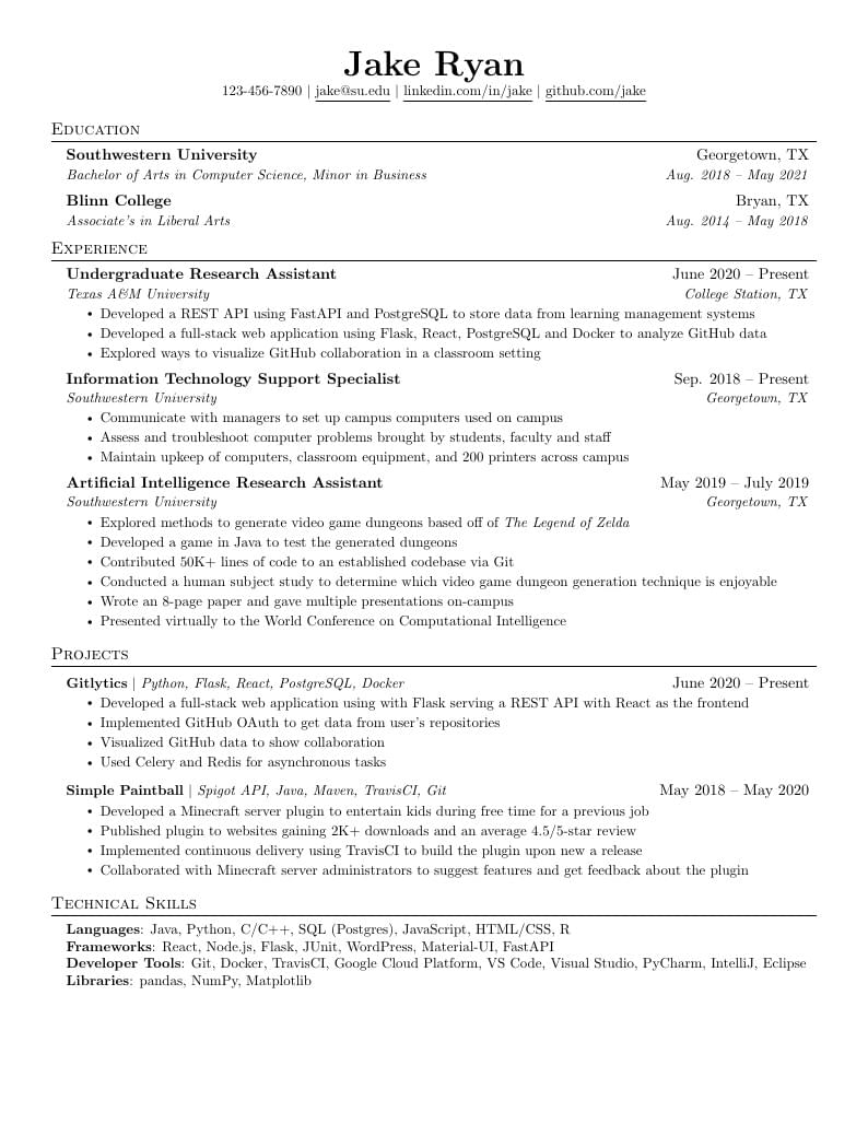Resume Template Guide